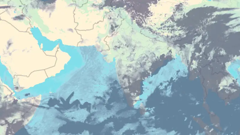 बादल weather map