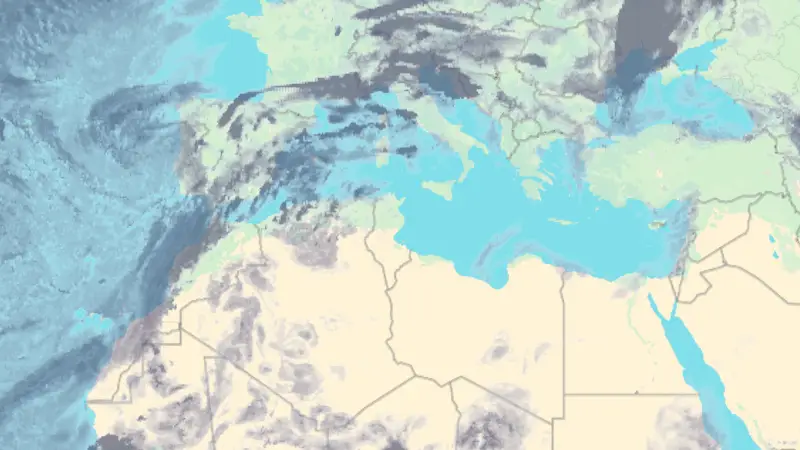 बादल weather map