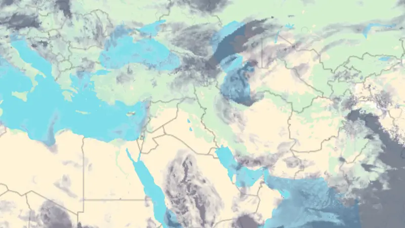 बादल weather map