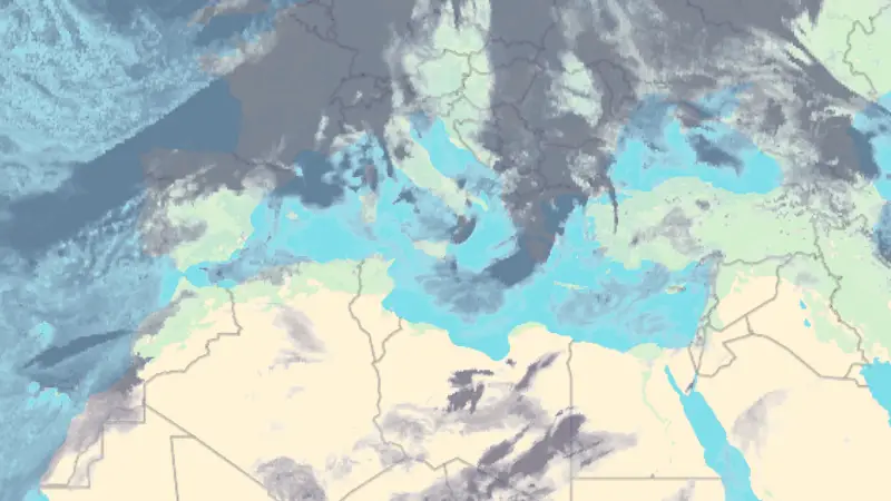 Clouds weather map