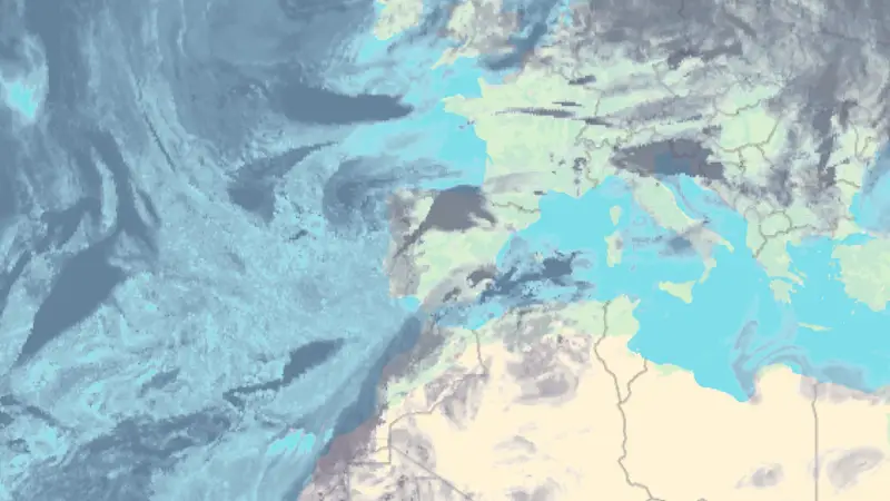 Bewolking weather map