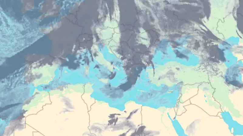Clouds weather map