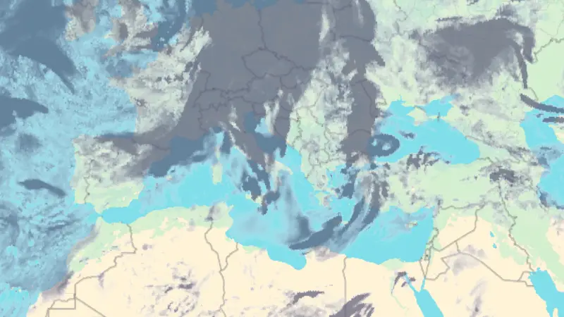 Clouds weather map