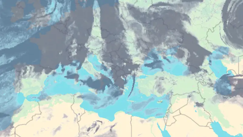 Clouds weather map