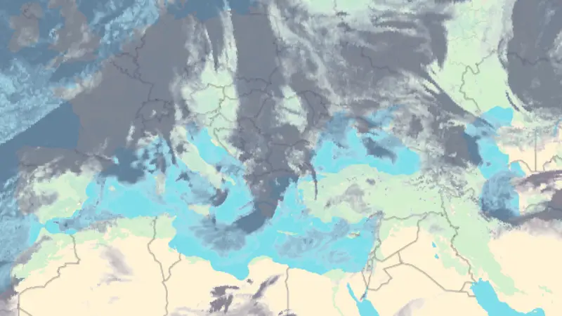 Clouds weather map
