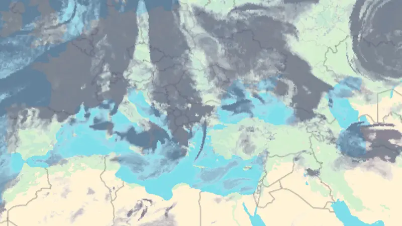 Clouds weather map
