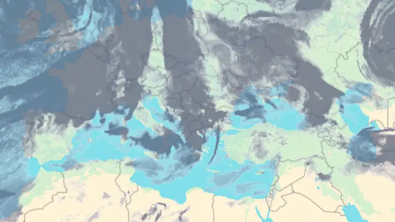 Clouds weather map