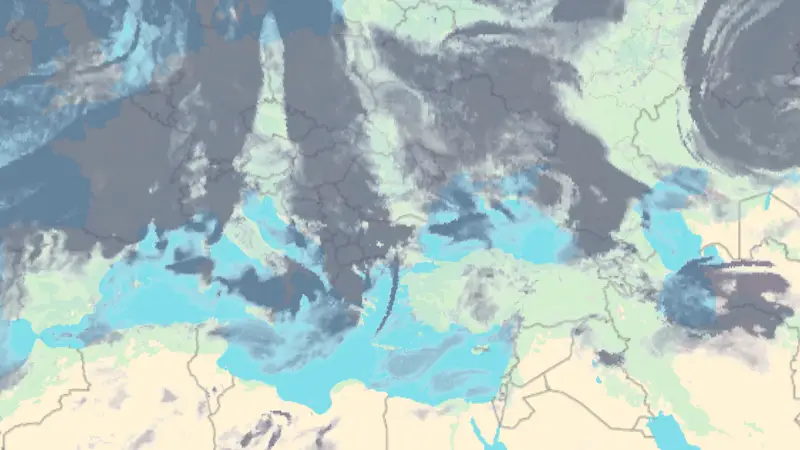 Clouds weather map