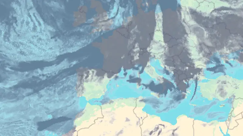 Nébulosité weather map