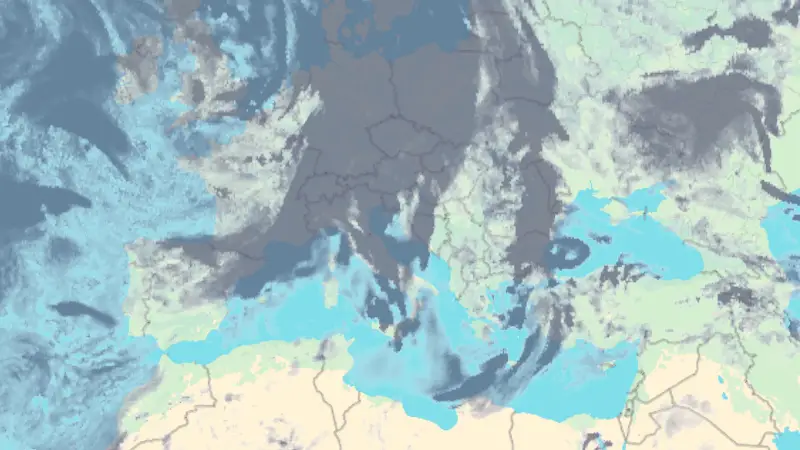 Clouds weather map