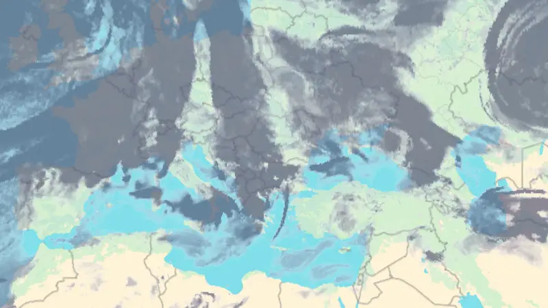 Nebulozitate weather map