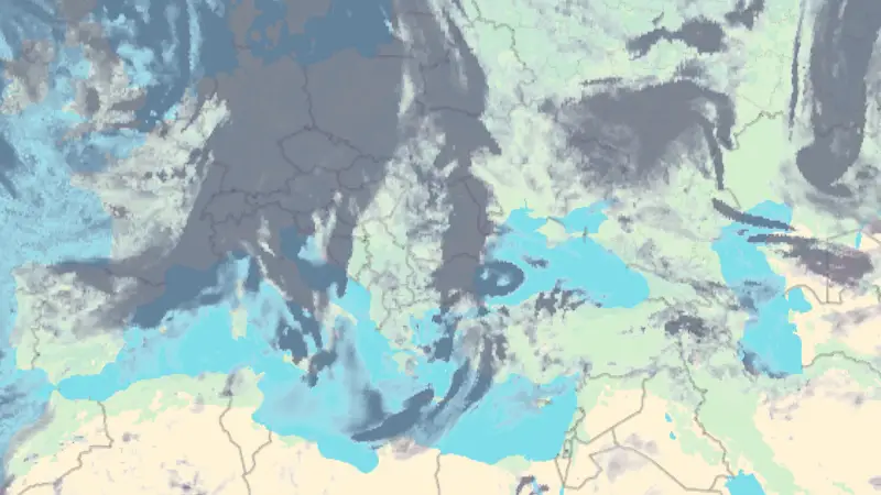 Nebulozitate weather map