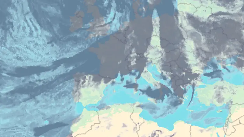 Nébulosité weather map