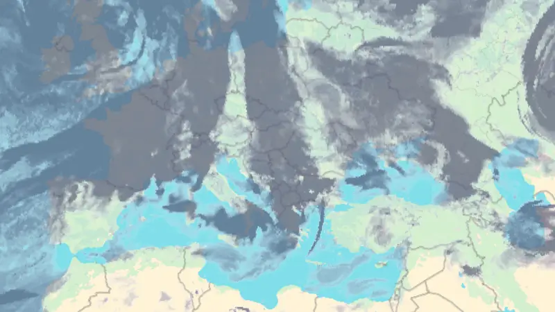 Clouds weather map