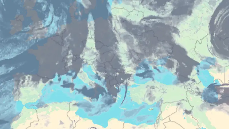 Nebulozitate weather map