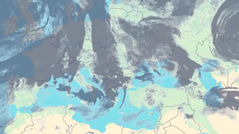 Nebulozitate weather map