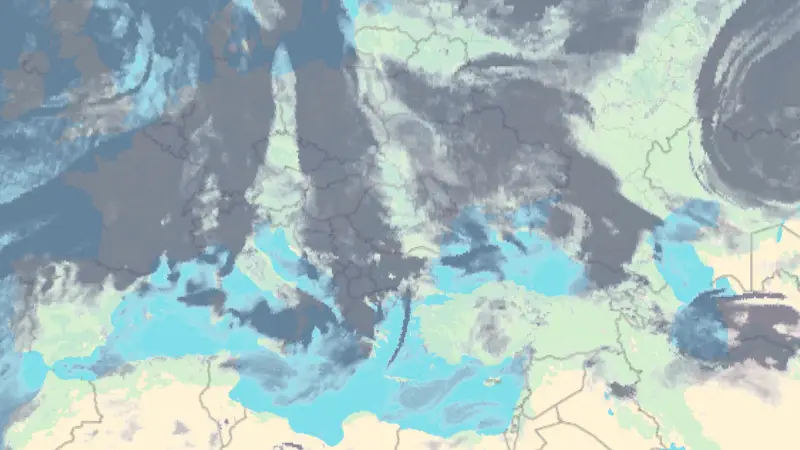 Nebulozitate weather map