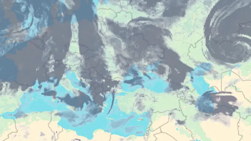 Nebulozitate weather map