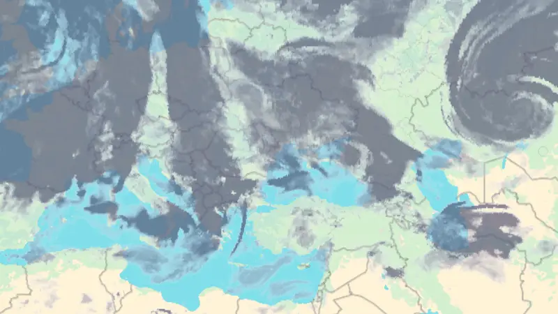Nebulozitate weather map