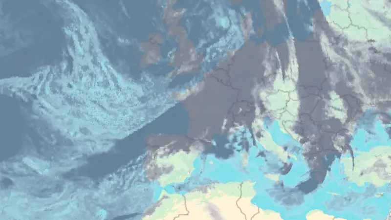 Nébulosité weather map