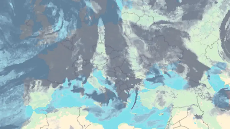 Felhőzet weather map