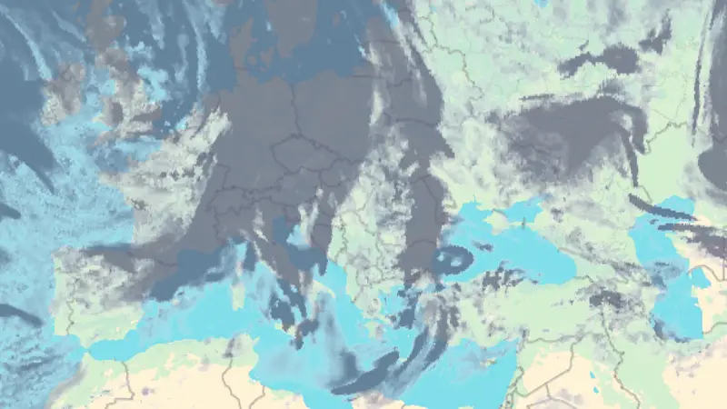 Felhőzet weather map