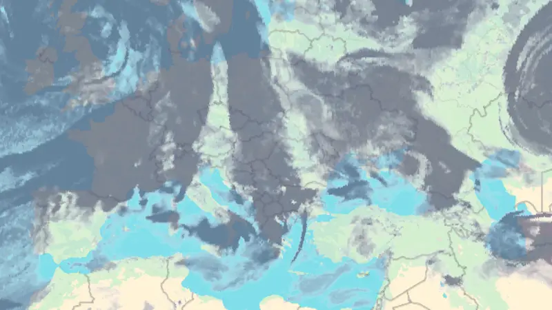 Nebulozitate weather map