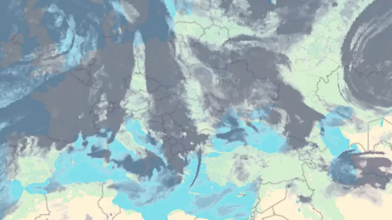 Nebulozitate weather map