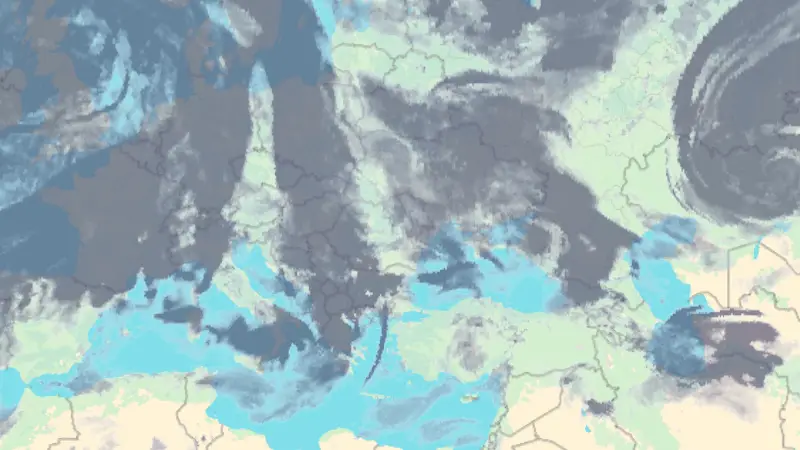 Nebulozitate weather map
