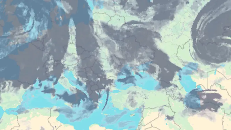 Nebulozitate weather map