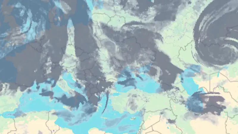 Nebulozitate weather map