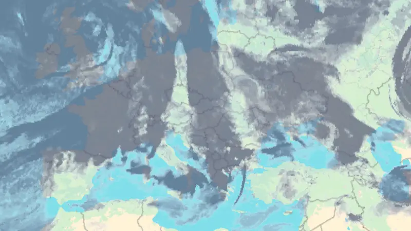 Felhőzet weather map