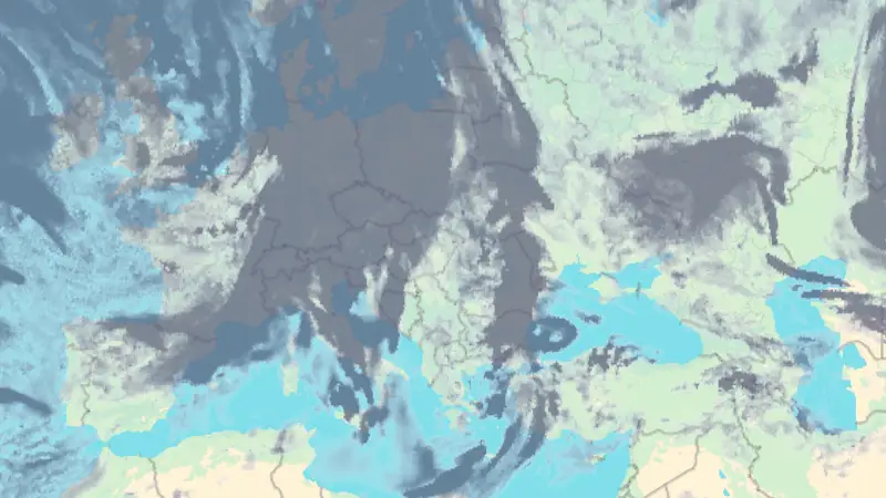 Felhőzet weather map