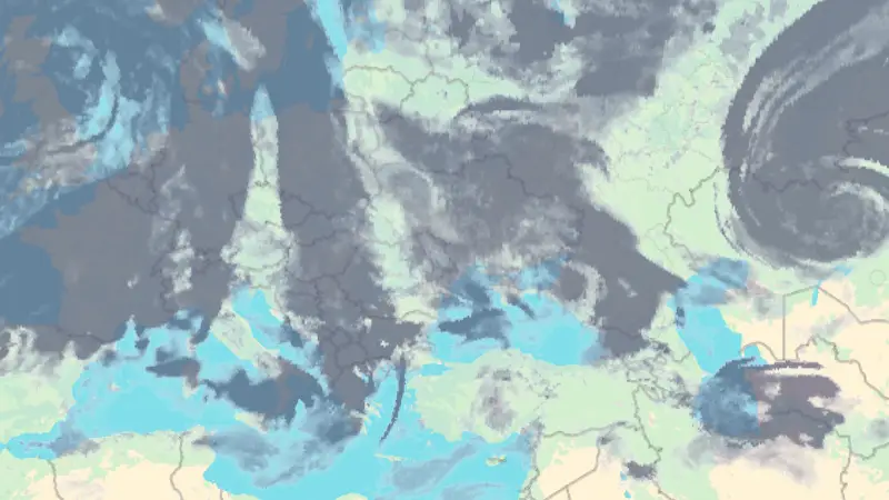 Nebulozitate weather map