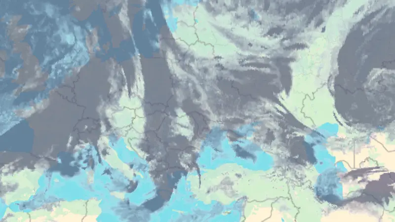 Nebulozitate weather map