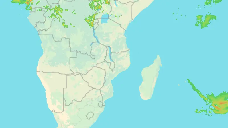 Nedbør weather map