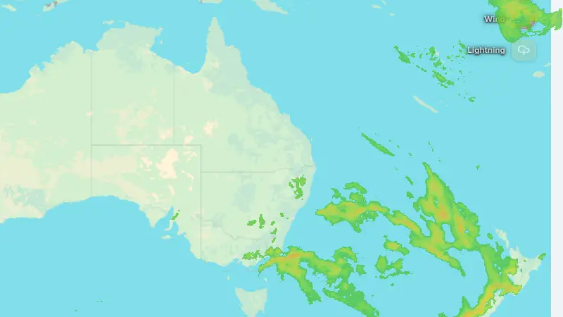 Precipitation weather map