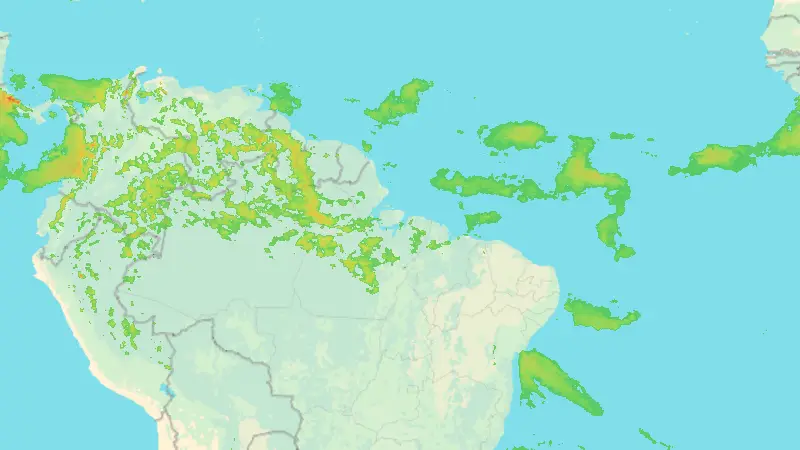 Precipitation weather map