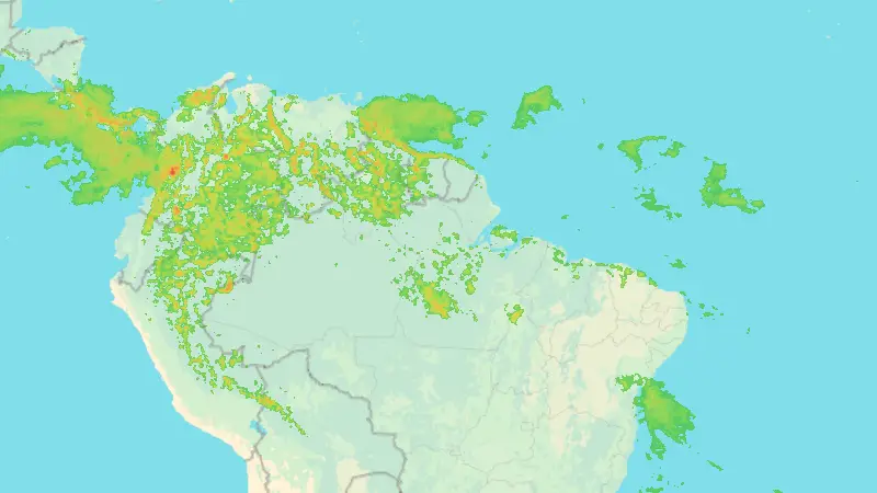 Precipitation weather map