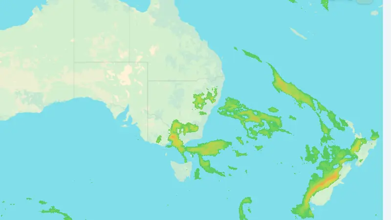 Srážky weather map