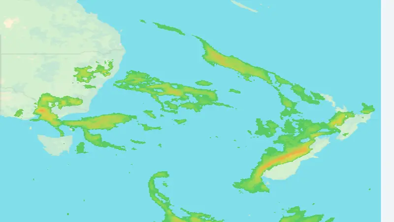 Precipitation weather map