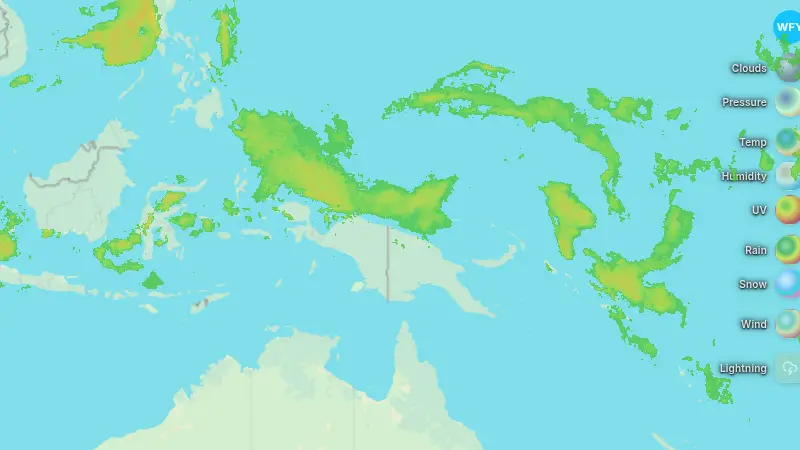 Precipitation weather map