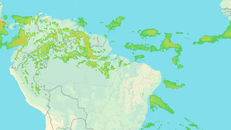 Precipitation weather map