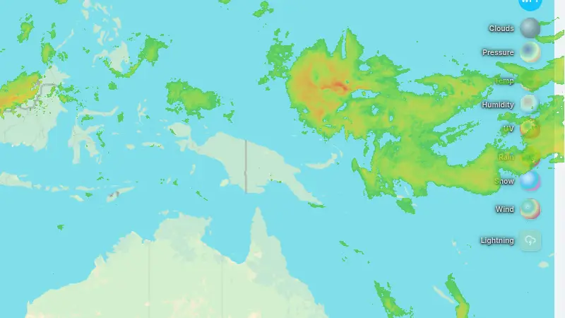 Padavine weather map