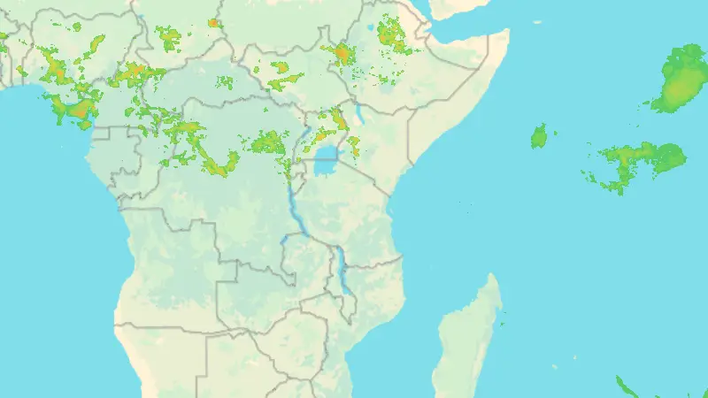Nedbør weather map