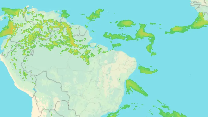 Precipitation weather map