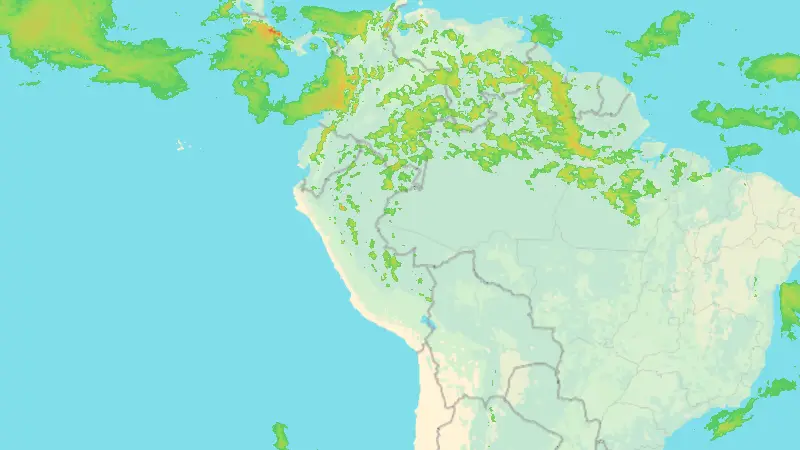 Precipitation weather map