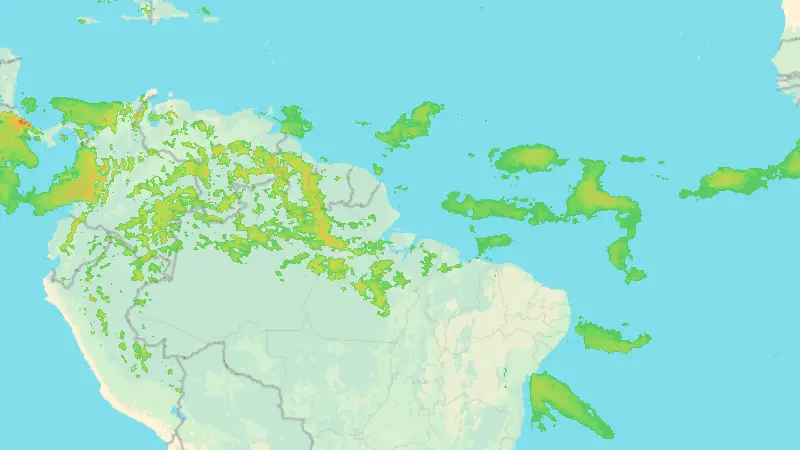 Precipitation weather map