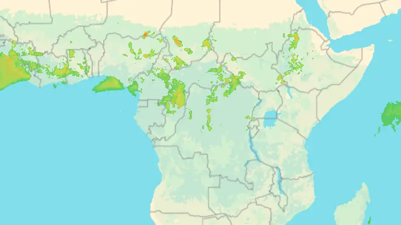 Precipitation weather map
