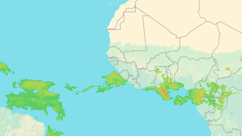 Opady weather map